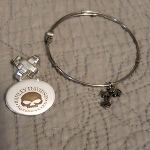 HD Harley Davidson Pendant & Bracelet silver